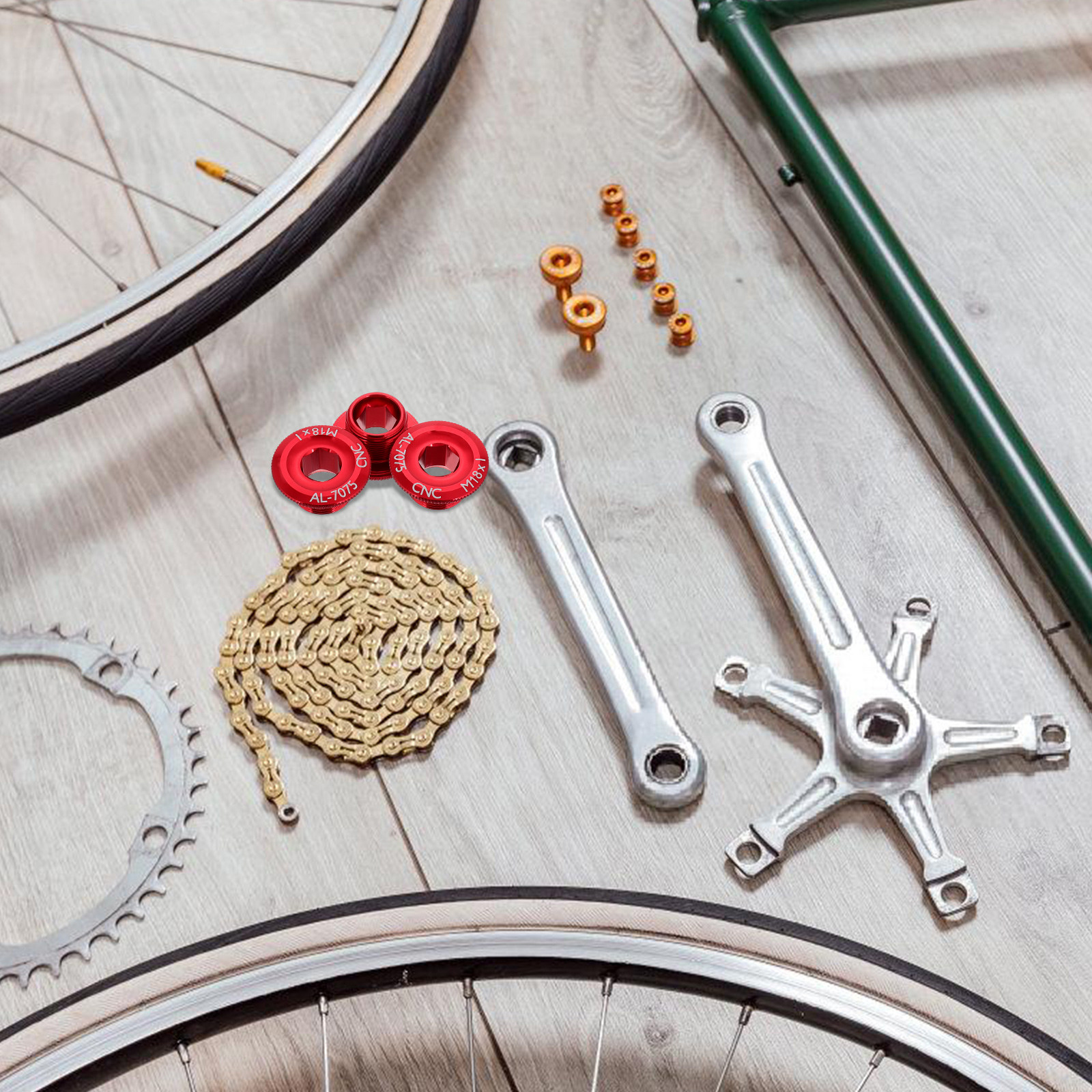 Mountain Biking Gear - 3Pcs Aluminum Alloy Bike Crankset Arm