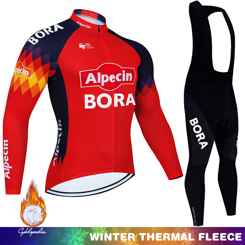 Mountain Biking Uci - Winter Thermal Fleece Cycling Jersey Men's