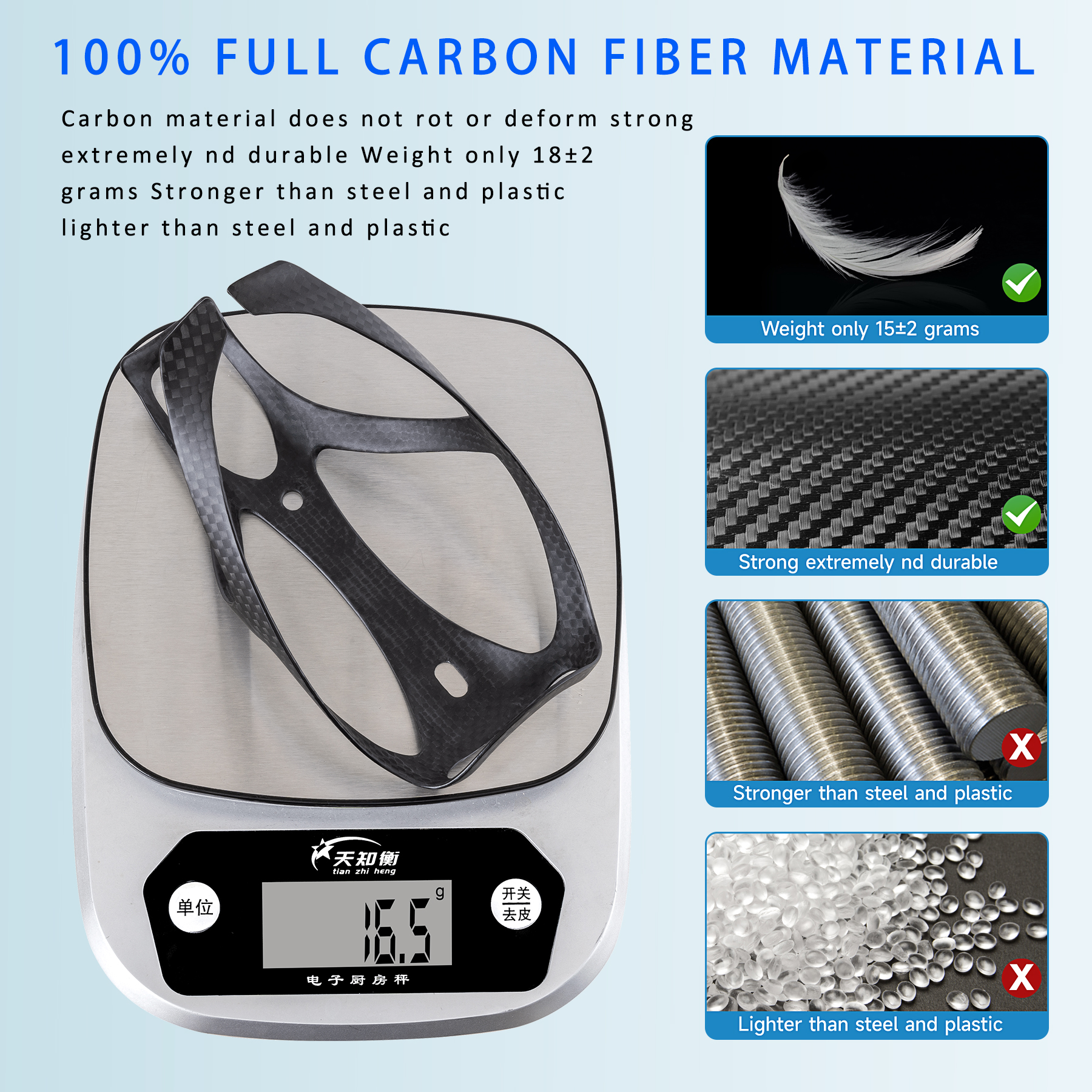 HUALONG No Logo 3K Carbon Fibe – Mountain Biking Water Bottle recenzja i cena