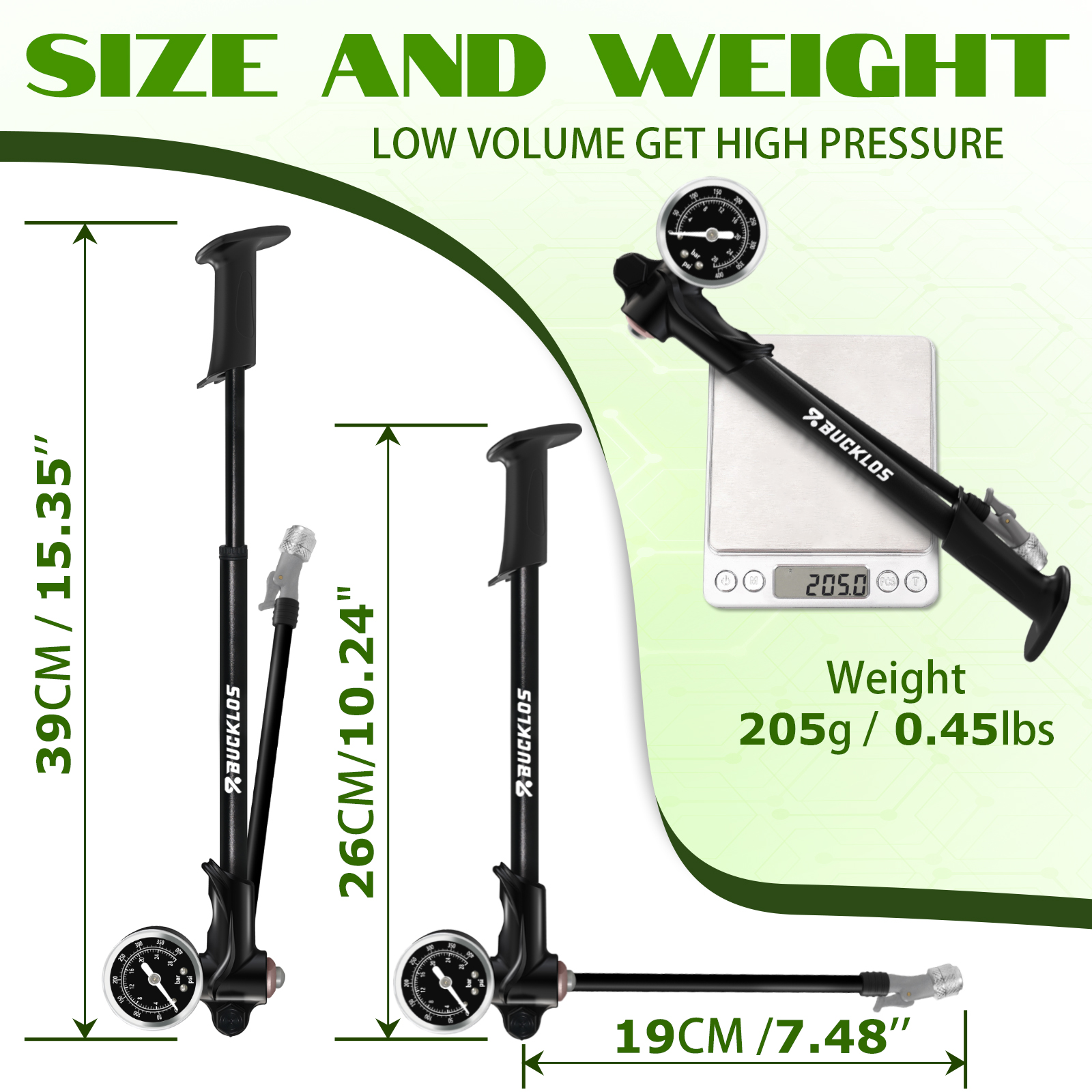 BUCKLOS Bicycle Air Pump 400PS – Mtb Fork Air recenzja i cena