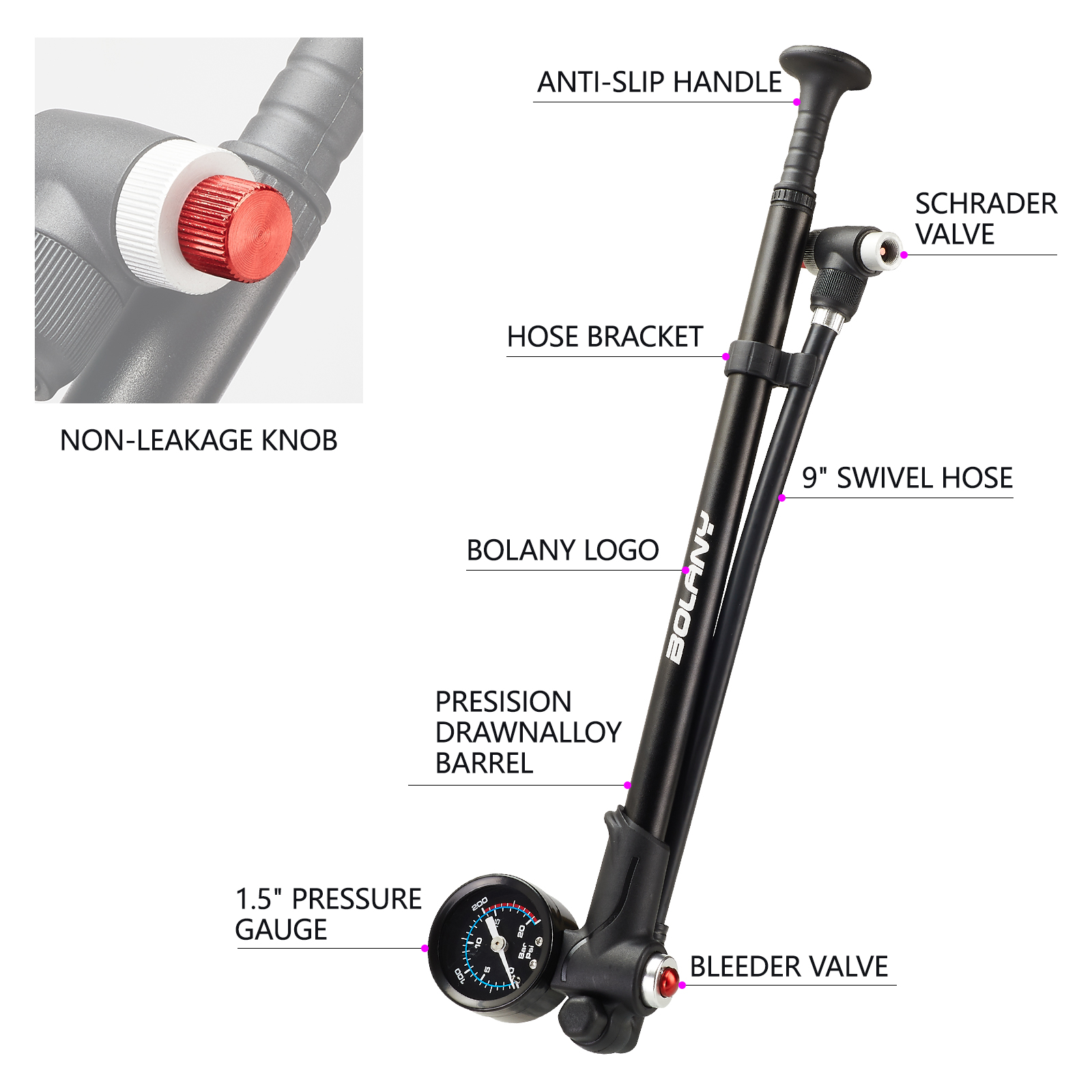 BOLANY Air Shock Pump for Bike – Mtb Fork Air recenzja i cena