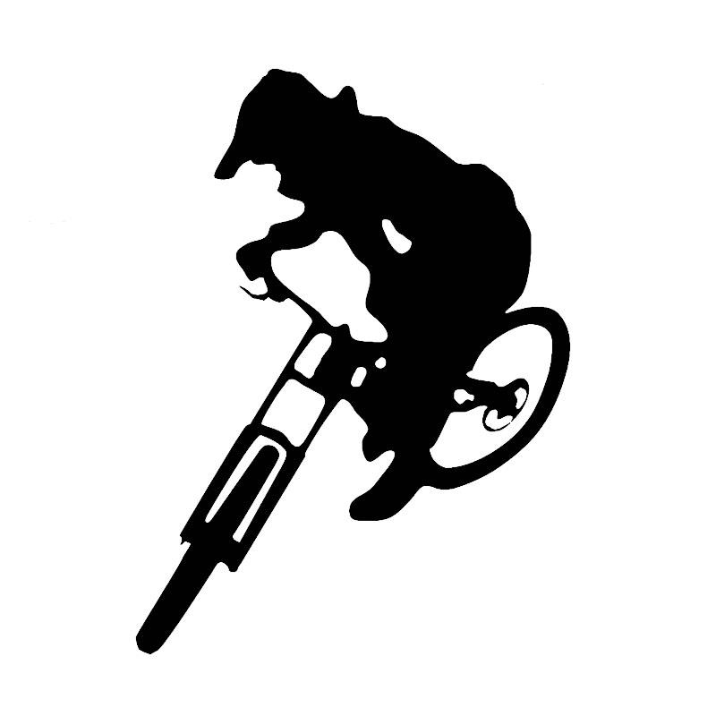 1 piece Car Sticker Black/Sliv – Mountain Biking Cartoon recenzja i cena