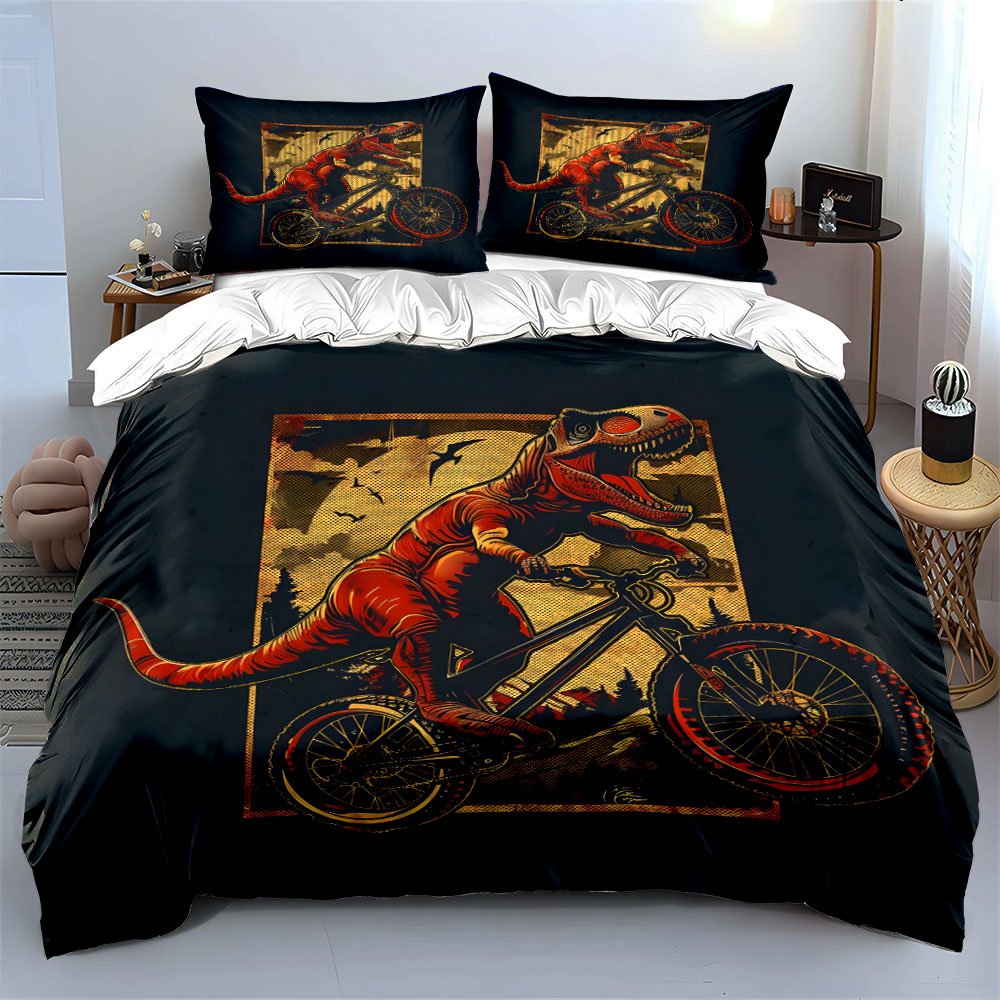 3pcs T-Rex Riding a Mountain B – Mountain Biking Cartoon recenzja i cena