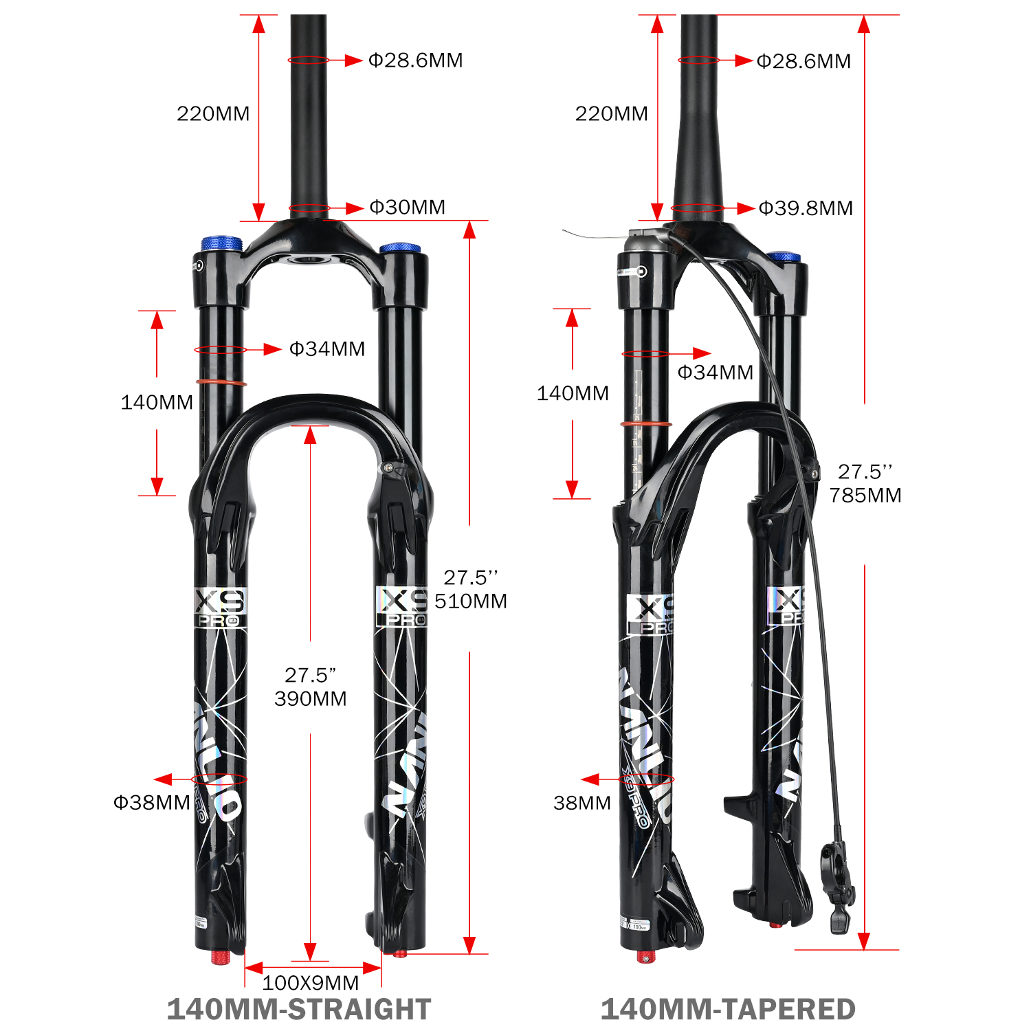 Nanlio X9PRO BK MTB Air Suspen – Mtb Fork Air recenzja i cena