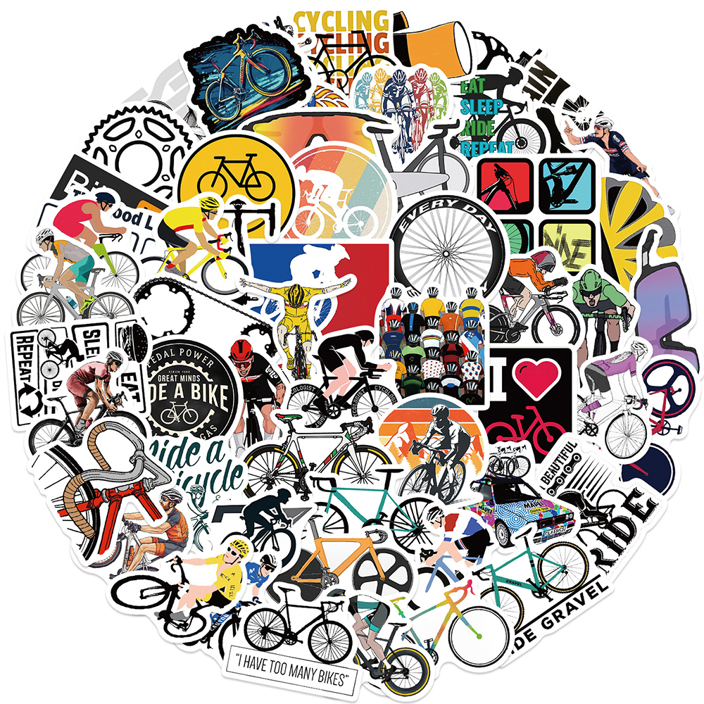 10/30/60pcs Cool Mountain Road – Mountain Biking Cartoon recenzja i cena