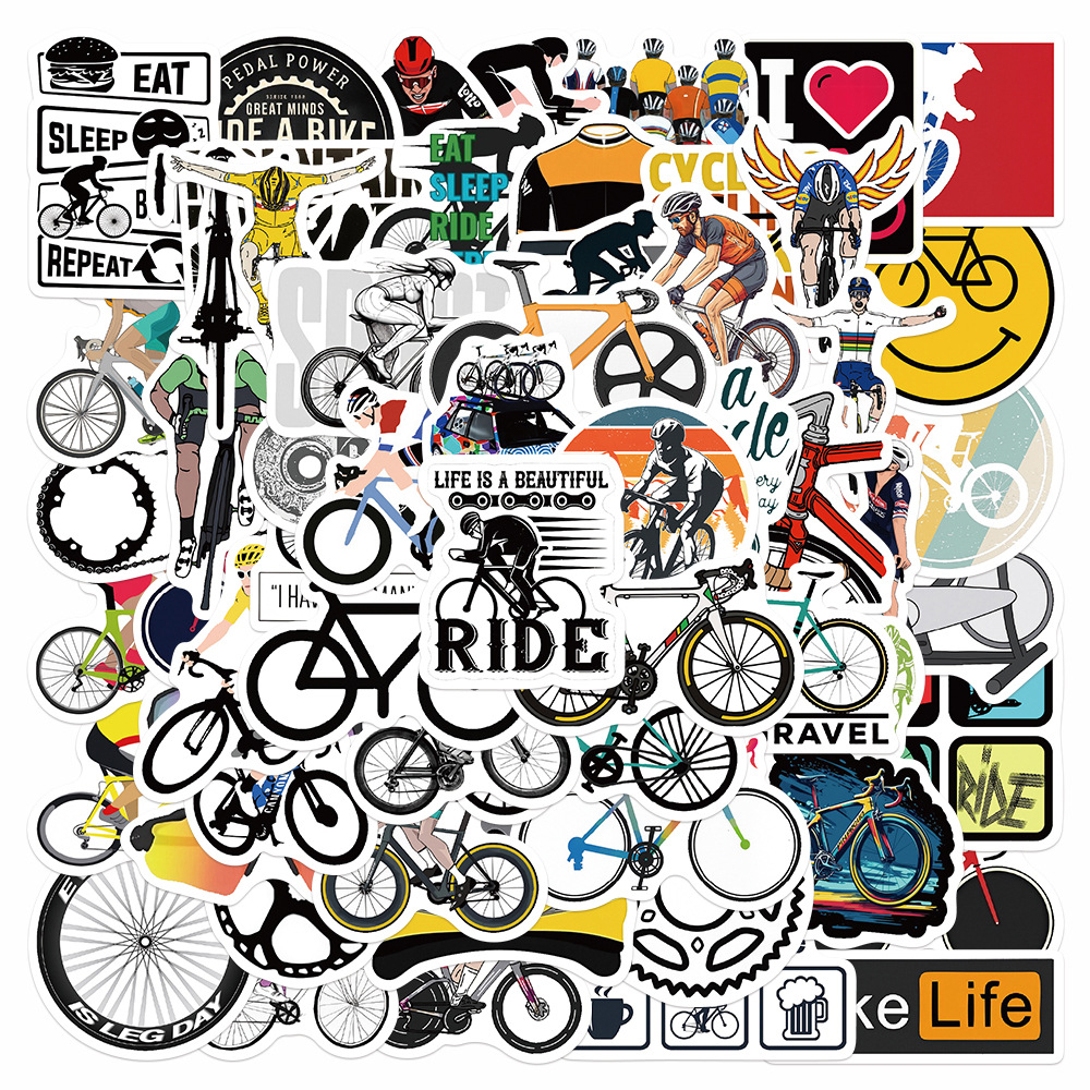 10/30/60pcs Cool Mountain Road – Mountain Biking Cartoon recenzja i cena