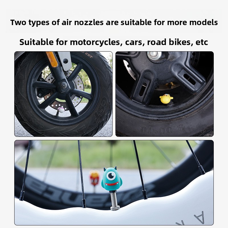 Bicycle Air Nozzle Cap Road Bi – Mountain Biking Cartoon recenzja i cena
