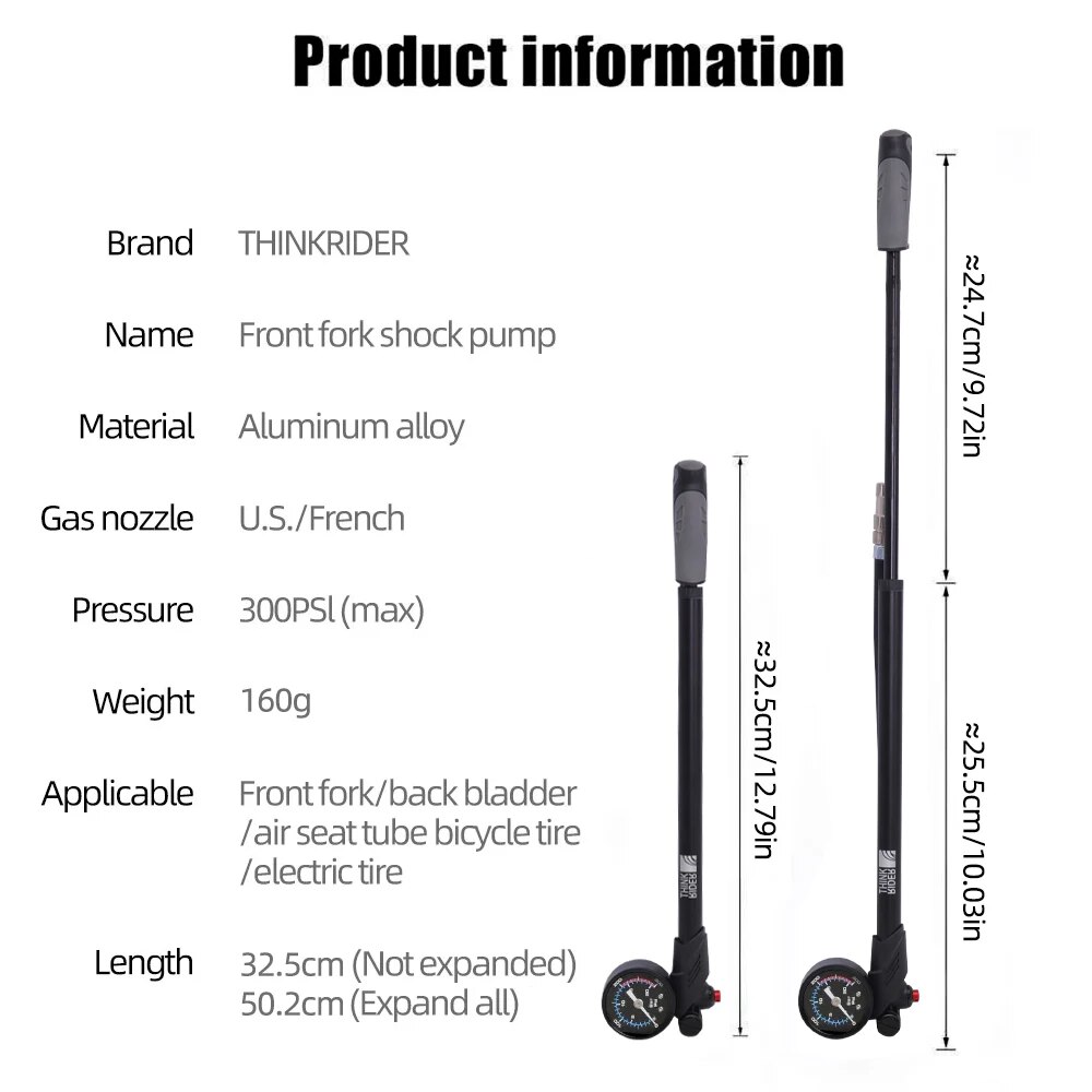 ThinkRider Portable High-press – Mtb Fork Air recenzja i cena